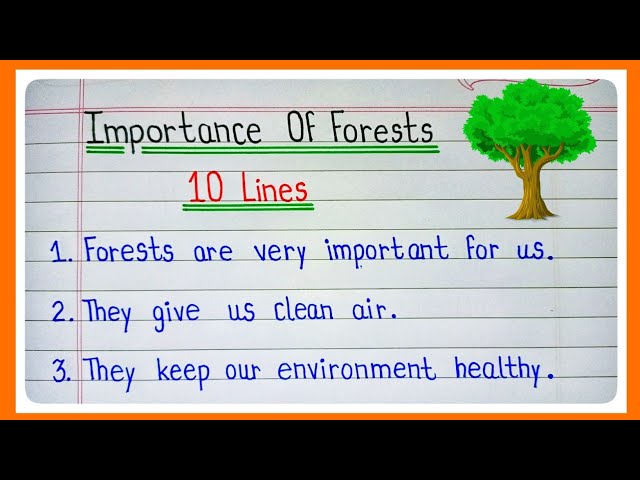 10 lines on importance of forest l essay on importance of forest l 10 lines on forest l 