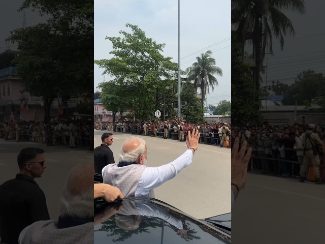 Unmatched energy at PM Modi’s roadshow in Barpeta, Assam