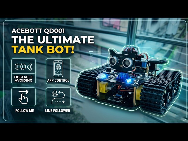 ESP32 Robot Car + Tank Mode! — ACEBOTT QD001 Full Build & Review