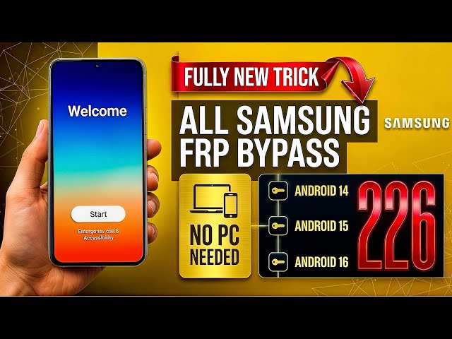 Samsung FRP Lock Fix 2026 ⚡ (Android 13/14/15/16) | Unlock After Reset – No TalkBack, No PC!