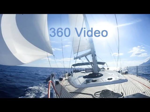 360 Video Sailing From Filicudi to Lipari in Sicily
