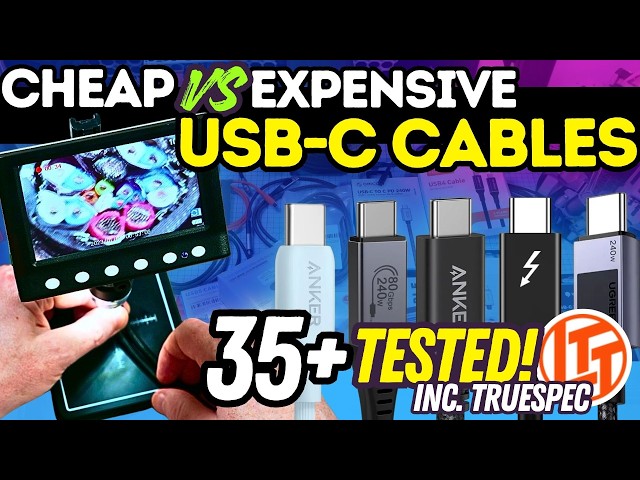 I Tested 40 Cables So You Don't Buy Rubbish + LTT TrueSpec +VFlex Review!