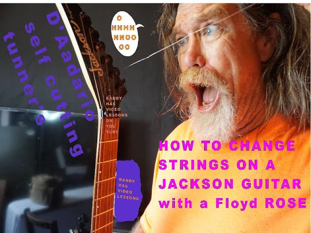 CHANGING STRINGS on a Jackson with a Floyd Rose and D'AAdario auto clip tuners.  It's a Jackson git.