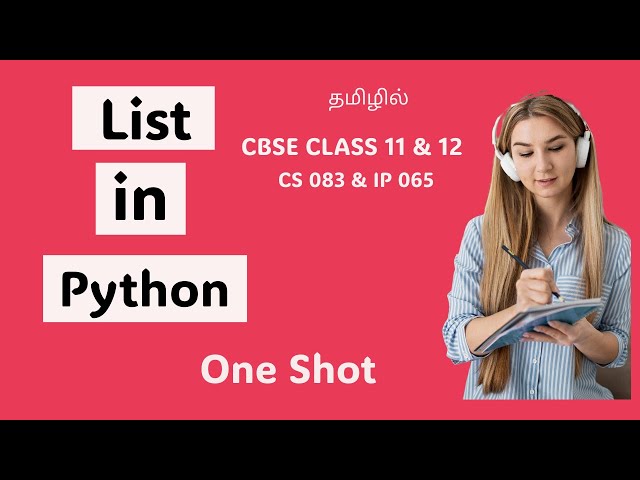 Python Revision Tour 2 Class 12 | List Manipulation in Python Class 11 Tamil |Introduction to Python
