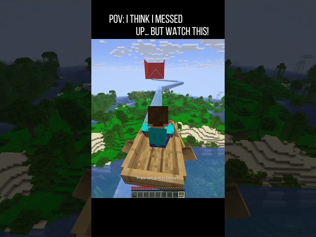 POV: You Risk Your Life for ONE Block… 😱 Ice Bridge Almost Kills You! #shorts #minecraft