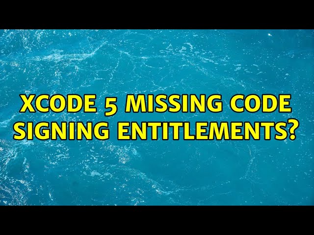 Xcode 5 Missing Code Signing Entitlements?