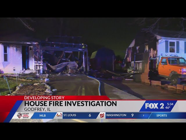 Possible explosion destroys home, damages neighboring house in Godfrey