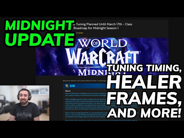 Midnight News Update: Tuning Timing, Healer Frames, Housing, and more!