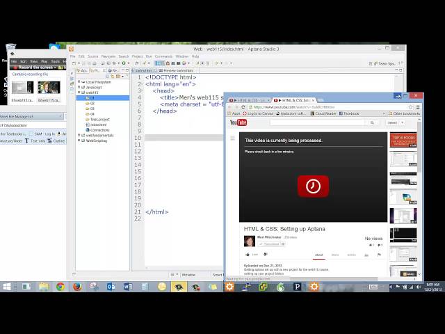 HTML & CSS: Lab 1 in aptana