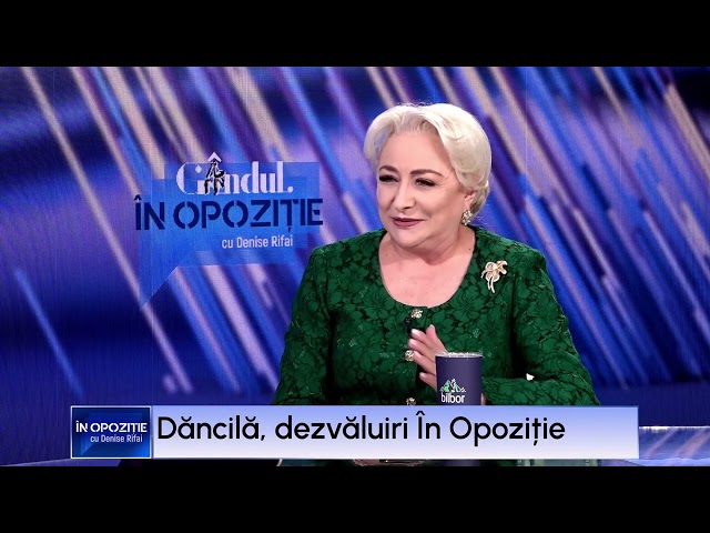 Viorica Dăncilă, la emisiunea „În opoziție”, cu Denise Rifai: Nu am greșit niciodată față de țară!
