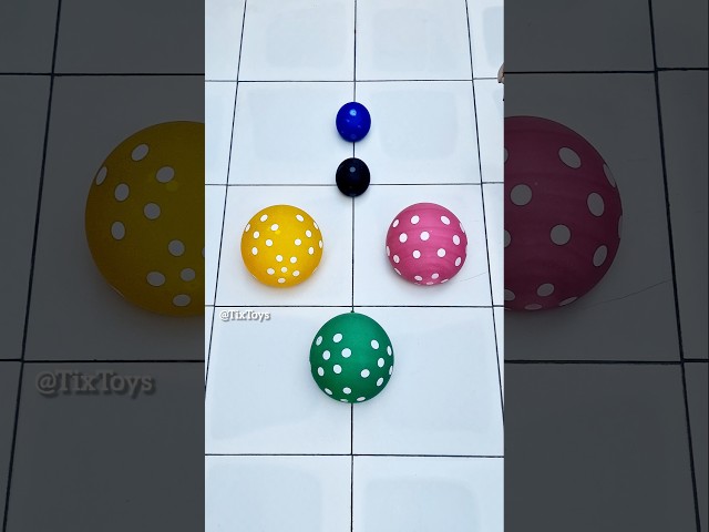 Colourful Polka Dot Water Balloon Popping #shorts  #balloon #asmr #satisfying