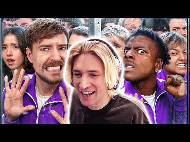 50 Streamers Fight for $1,000,000 | xQc Reacts to MrBeast
