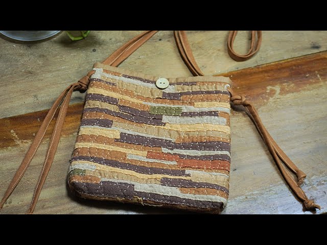 Patchwork Handmade Bag | Slow Stitching & Sewing ASMR