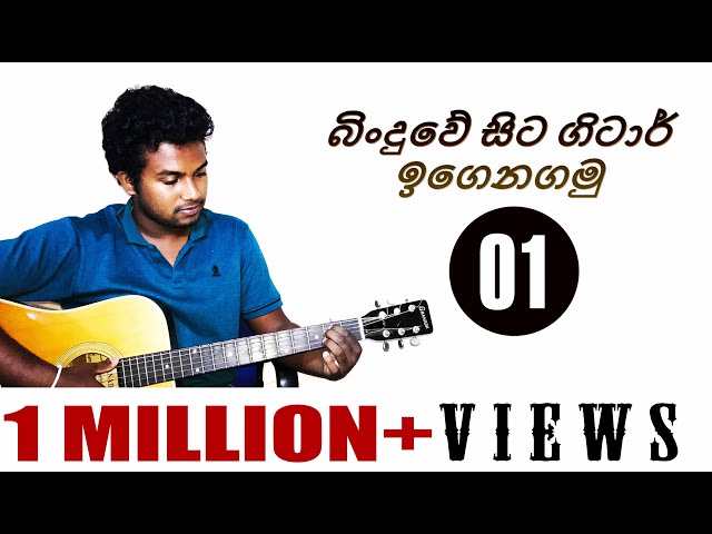 01. Beginner Guitar Lesson in Sinhala- How To Play Your First Chord (Lesson 01)