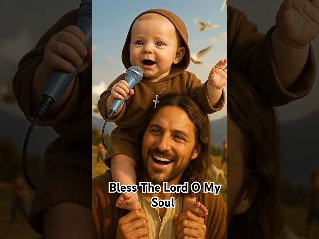 👶🎶 Baby Sings with Jesus ✝️ | ✨ Bless the Lord O My Soul 🙏 | Heart-Melting Worship 💖 #Shorts