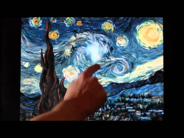 Van Gogh Starry Night Interactive Animation (music by Gig McKell)