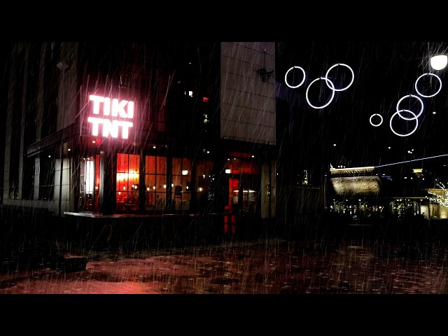 10 Hours of Late Night Heavy Rain Sounds in the City | Heavy Rain For Deep Sleep and Relaxation