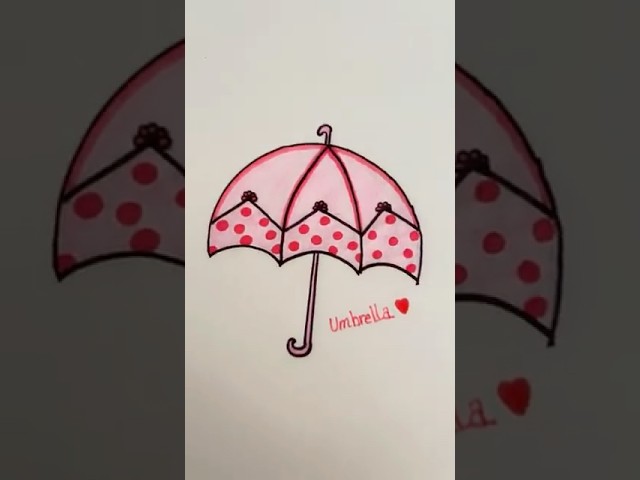 Draw ASMR | How to draw umbrella ☂️