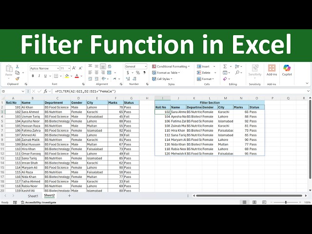 Excel FILTER Function Tutorial | Extract Data Instantly (Real-World Example)
