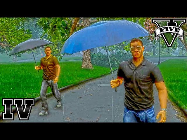 Peaceful Rainy Walk in Central Park Liberty City Preservation Project Mod