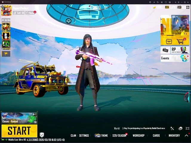 🔴Hyper Blade 🔥 PUBG Mobile Live | Ultra HD + 120 FPS Emulator