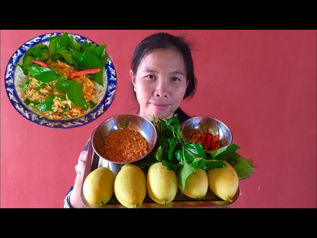 Yellow Mango Salad with Dried Shrimp Recipe - Cooking Mango Salad with Dried Shrimp eating so yummy