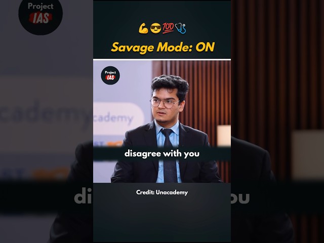 Savage Mode ON 😎 UPSC Interview | Dr Shivin Choudhary | IAS Motivational Video