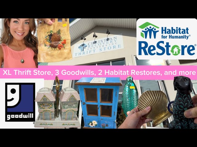 HUGE Thrift Store plus 3 Goodwills, 2 Habitat Stores, and Mega Finds! 
