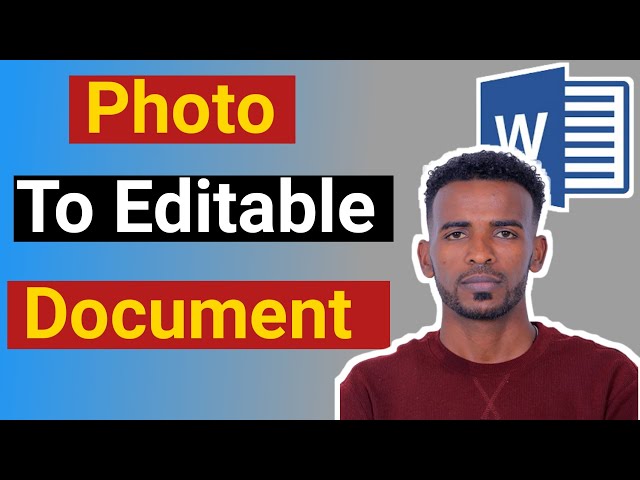 Convert Photo or Scanned File to Editable Word Document | Step-by-Step Tutorial" in Amharic
