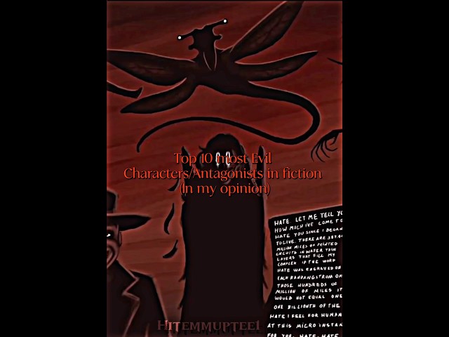 Top 10 most evil characters in fiction #evil #eviltrinity #foryou #virlvideo #fyp #trending