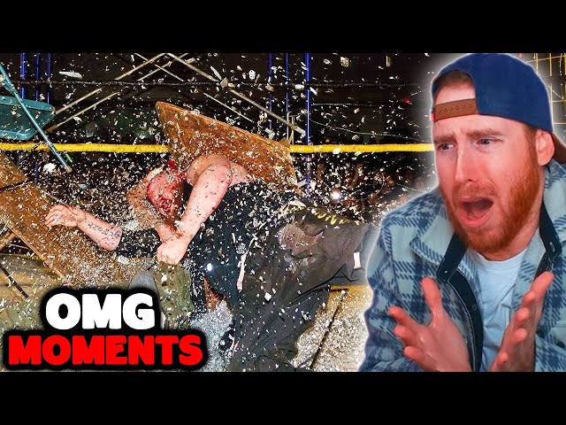 HOW IS HE ALIVE??? - OMG MOMENTS Craziest Pro Wrestling Moves 51