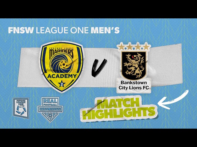 FNSW League One Men's Round 5 Highlights - Central Coast Mariners v Bankstown City