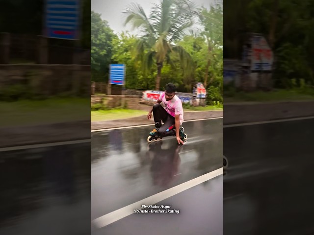 Rain 🌧️ Skating 🛼 #skating #brotherskating #roadskating