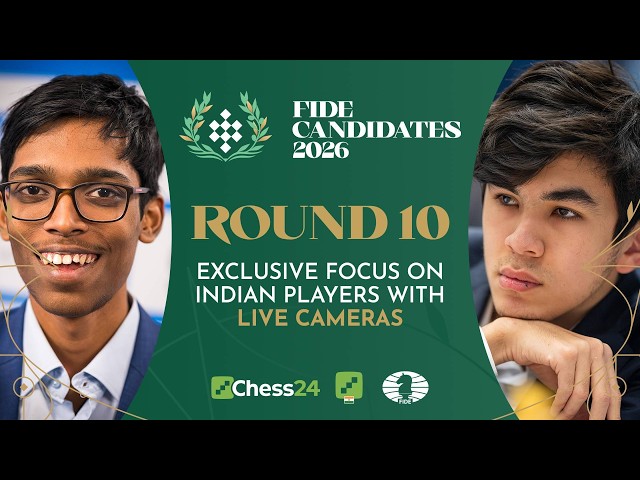 Praggnanandhaa R vs Javokhir Sindarov | FIDE Candidates Round 10