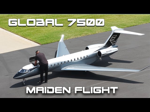 World's biggest RC Bombardier Global 7500 Reveal and Maiden Flight