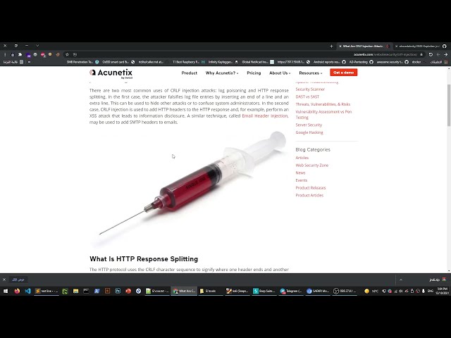 HTTP Response Splitting | CRLF Injection Attack| Arabic