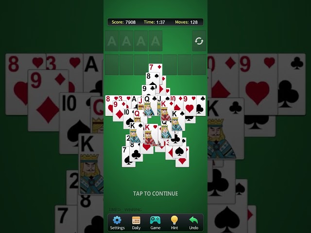 Classic Mobile Game Solitaire - Classic Game ASMR 