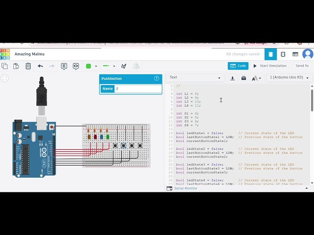 PROJECT ELEKTRONIKA CONTROL LED DAN SWITCH MENGGUNAKAN ARDUINO UNO