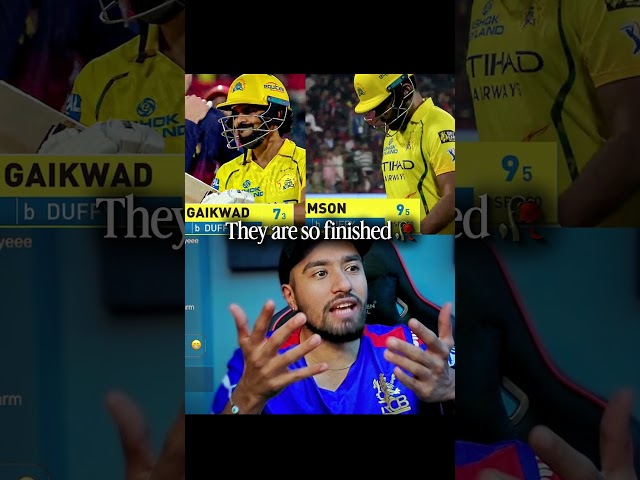 They are ruined.. Sanju & Ruturaj wicket today 🥀 RCB vs CSK 2026 Highlights 🔥 #shorts
