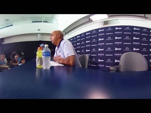 360 video: Coach Franklin talks new offensive line coach
