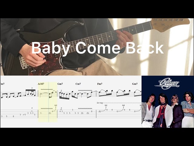 Player - Baby Come Back (guitar cover with tabs & chords)