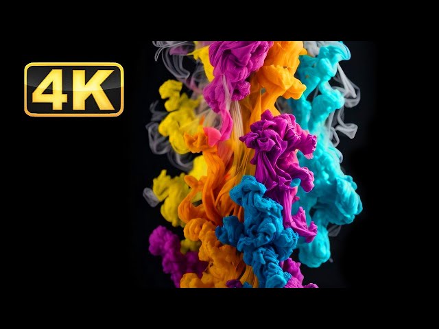 4K Abstrakte Flüssigkeiten! Bildschirmschoner für Meditation. Farbe im Wasser. Superflüssigkeiten