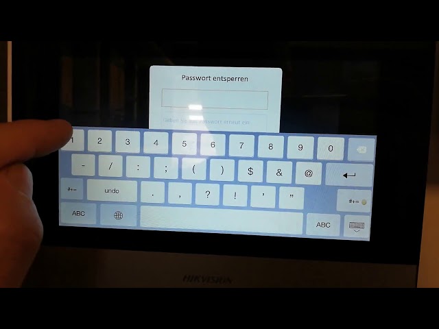 Türöffnungscode am Monitor HIKVISON IP Sprechanlage programmieren
