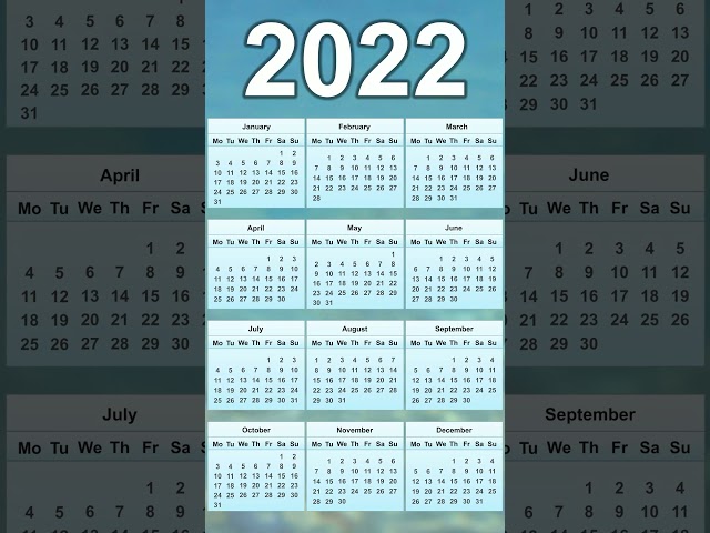 2022 Calendar
