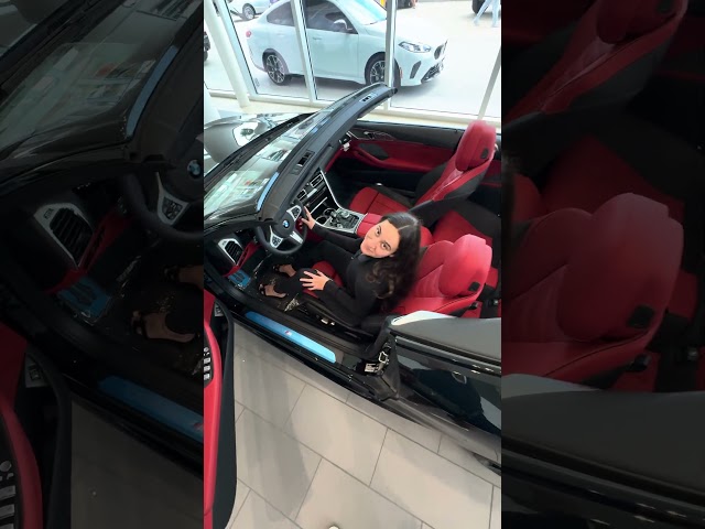 Close up of the red interior