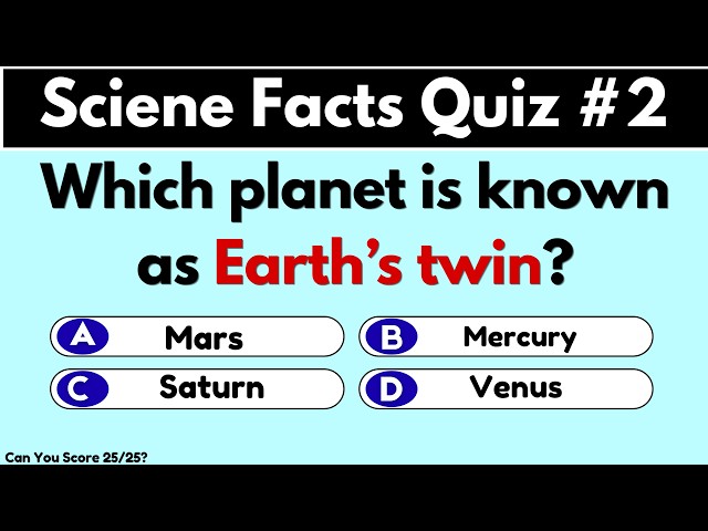 🧪 Science Quiz Part 2 | Can You Score 25/25? 🤯 Only Smart People Pass!