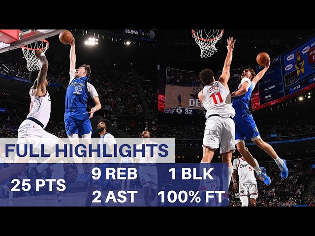 Cooper Flagg (25 PTS & 9 Reb) With More Poster Dunks & Showed off Great Court Vision vs the Clippers