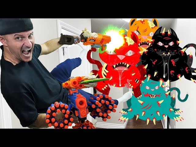 NERF ZOMBIE CATS ATTACK