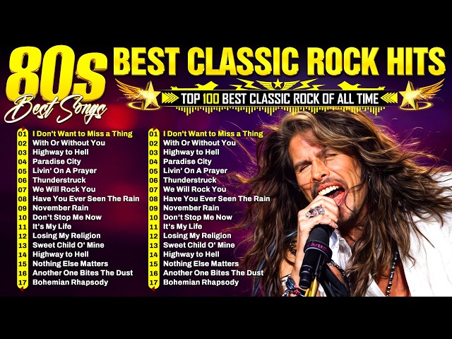 Aerosmith, Bon Jovi, AC/DC, Metallica, Nirvana, Queen 🔥 Classic Rock Songs 70s 80s 90s Full Album