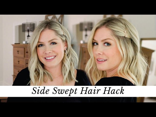 Side Swept Hair Hack (no slipping bobby pins or headaches!)